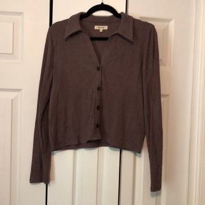 Madewell ribbed button down, size S